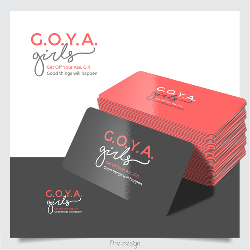 Empowerment logo with the title 'Design for helping women to get out of their own way, put vision into massive action, and claim who they are.'