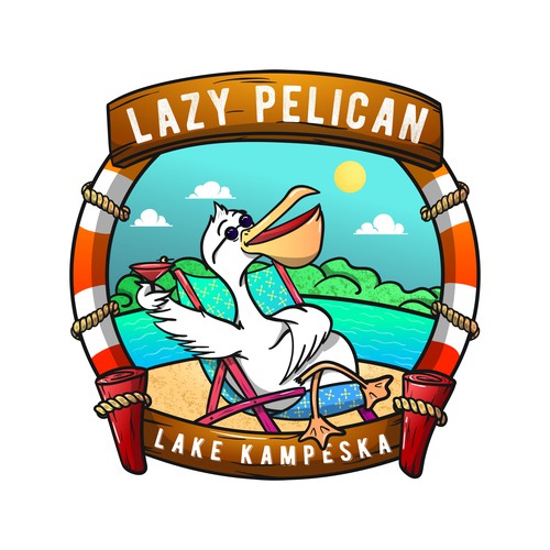 Pelican logo with the title 'Pelican mascot logo concept'
