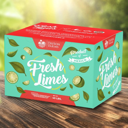 Luxury packaging with the title 'Fresh Limes'