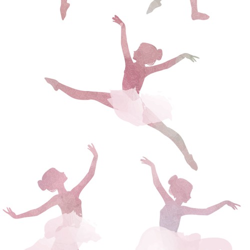 Textured design with the title 'Ballerinas'