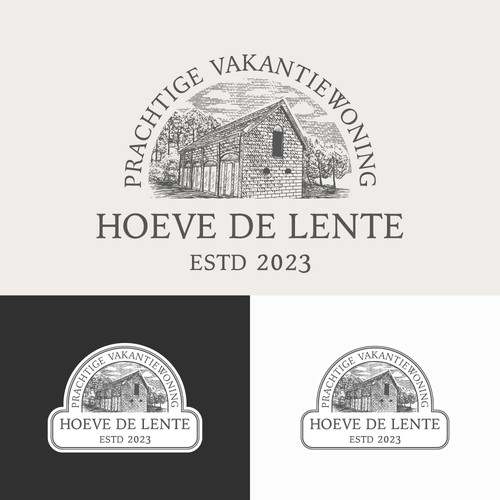 Winery logo with the title 'Hoeve De Lente logo concept '