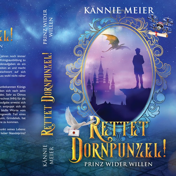 Prince design with the title 'Rettet Dornpunzel!'