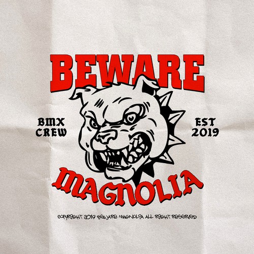 Street art logo with the title 'Tough and Bold Logo'