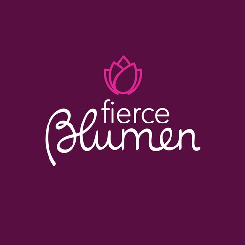 Fleur de lis logo with the title 'Fierce Blumen'