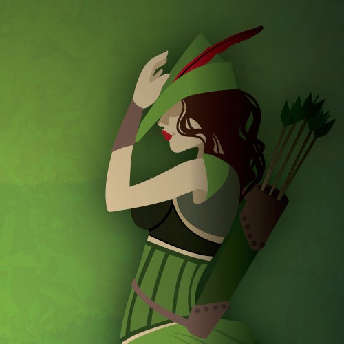 Sexy artwork with the title 'Burlesque Robin Hood'