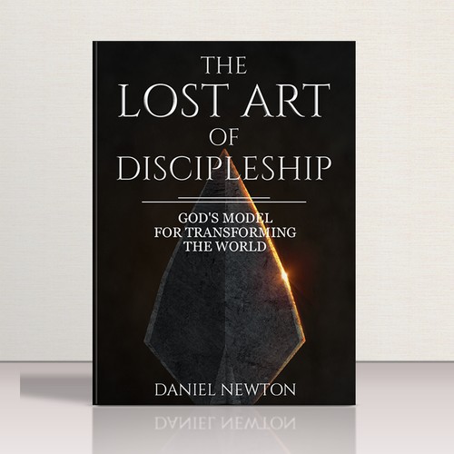 3D book cover with the title 'Book Design for The Lost Art of Discipleship'