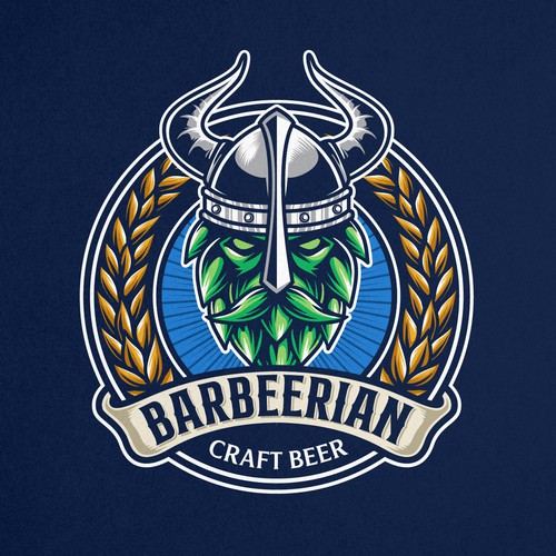 Barbarian design with the title 'barbeerian craft beer'