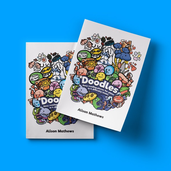 Cute book cover with the title 'Doodles - Cover Design [Full Color]'
