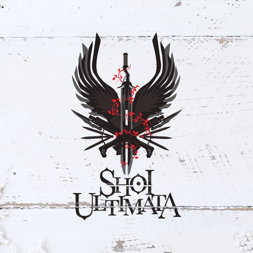 Blade design with the title 'Insignia Design Concept for Fantasy War Novel'