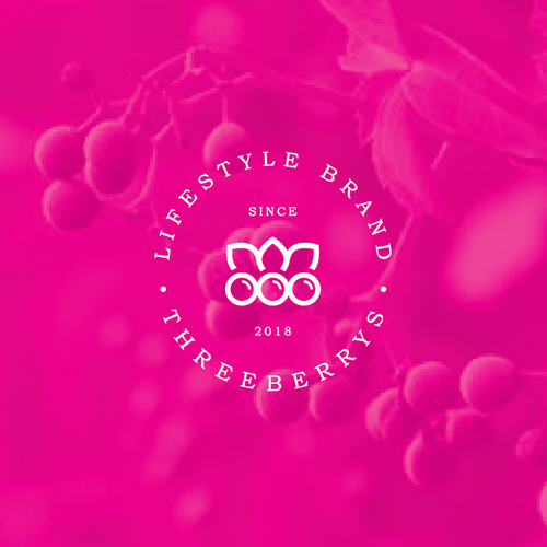 Berry logo with the title 'Design a lifestyle logo for a fun brand called ThreeBerrys'