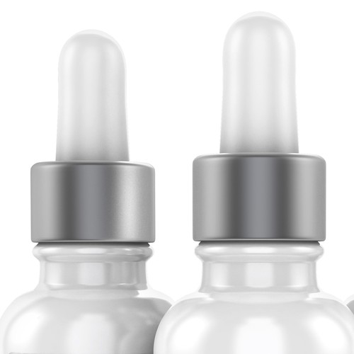 Rendering design with the title 'Vitamin C Serum 3D Rendering'