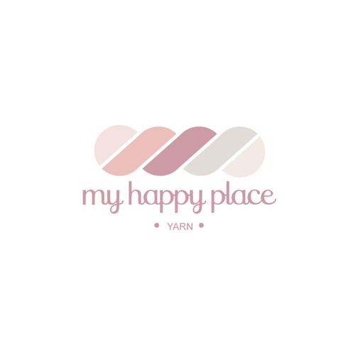 Yarn logo with the title 'my happy place yarn'