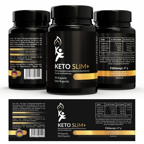 Minimalist label with the title 'Keto Slim'