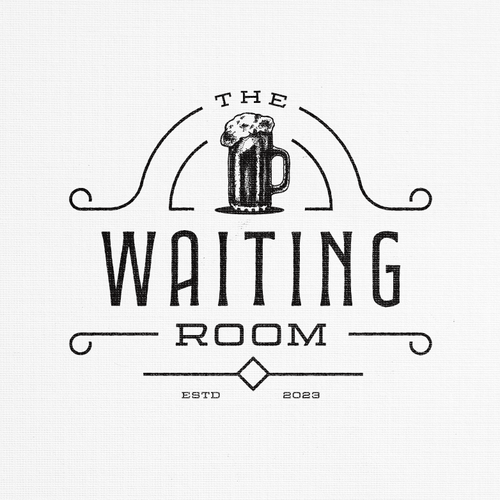 Edgy logo with the title 'Vintage logo for The Waiting Room'