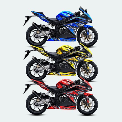 Motorcycle logo with the title 'Honda CBR 250RR livery Lightning Garuda'