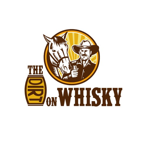 Woodcut logo with the title 'The Dirt on Whisky'