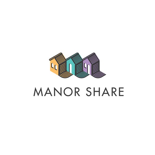 Sharing logo with the title 'Design concept for airbnb-like company'