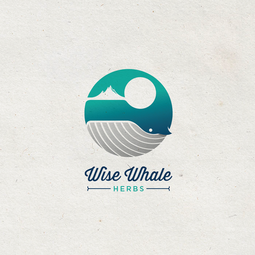 Whale logo with the title 'Wise Whale Herbs'