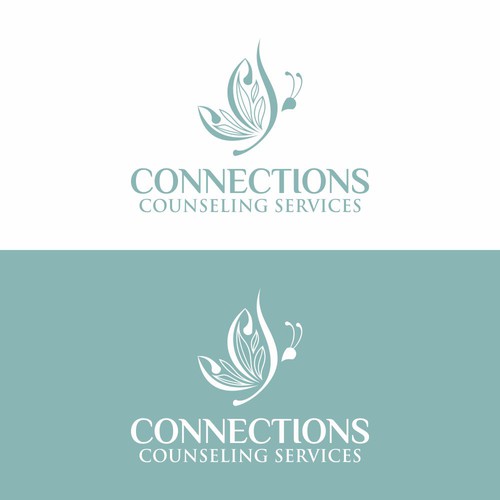 Butterfly brand with the title 'Modern and Feminine Logo for Mental Health Private Practice'