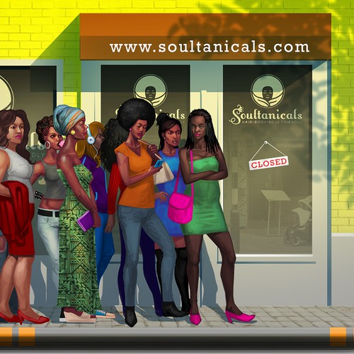 Store design with the title 'Soultanical website'