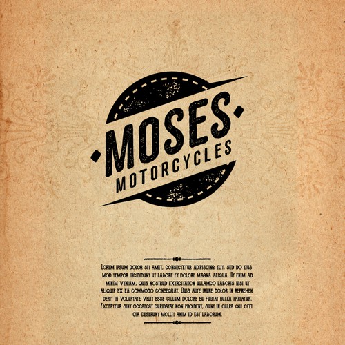 Textured design with the title 'Logo concept and application of the logo'