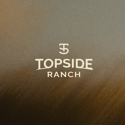 Modern rustic logo with the title 'Topside Ranch'