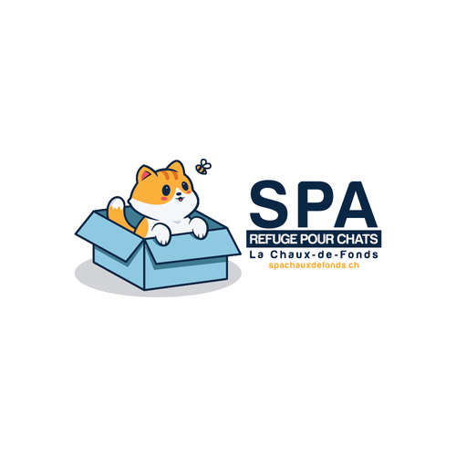 Adoption logo with the title 'SPA - Refuge pour chats La Chaux-de-Fonds'