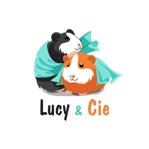 Cheerful logo with the title 'guinea pig'