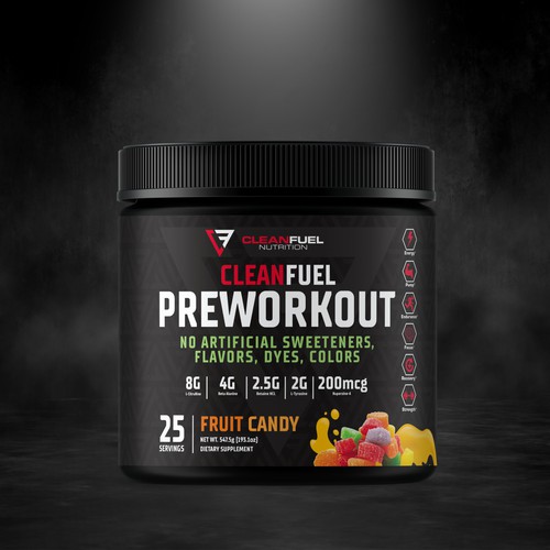 Dietary supplement label with the title 'CLEANFUEL'