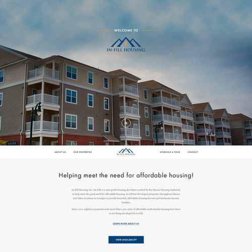Community website with the title 'Homepage design for Georgia based community apartment'