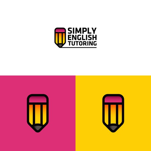 Writing logo with the title 'Modern Pencil Logo'