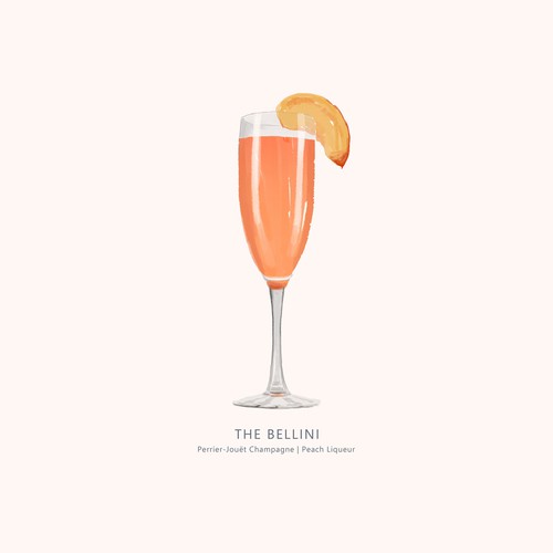 Minimalist illustration with the title 'Cocktail illustration'