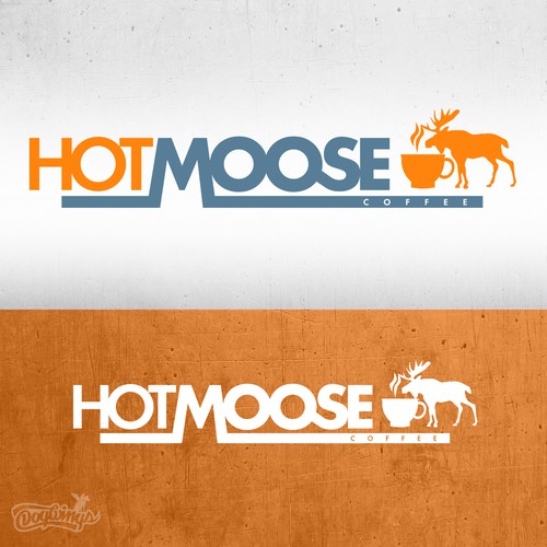 Moose logo with the title 'HOT MOOSE COFFEE'