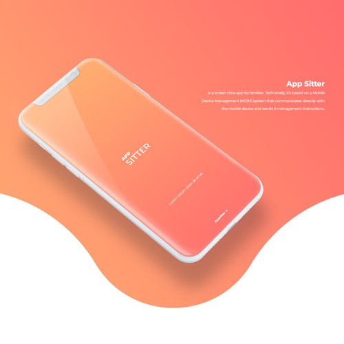 List design with the title 'Playful and elegant app design for App Sitter screen time app'
