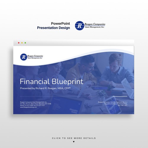 Google Slides design with the title 'Financial Planning Presentation Design'