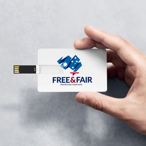 Government logo with the title 'Free & Fair (another mock up)'