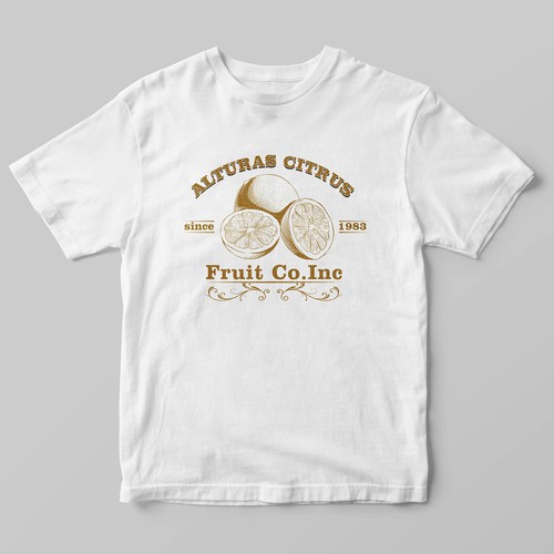 Industrial t-shirt with the title 'entry for alturas citrus'