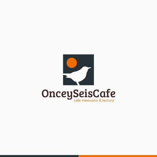 Cafe brand with the title 'OnceySeisCafe Logo'