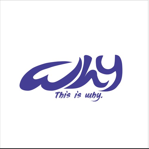Text logo with the title 'Logo design "why"'