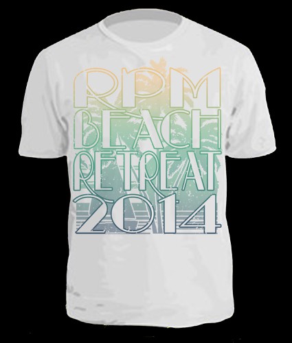 Beachwear design with the title 'Beach Retreat T-Shirt'