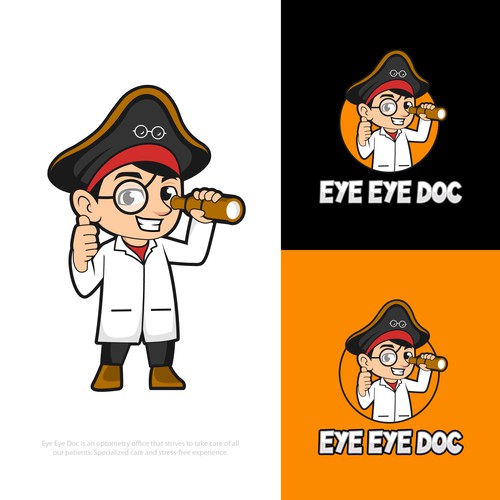 Eye care logo with the title 'Logo design concept for Eye Eye Doc'
