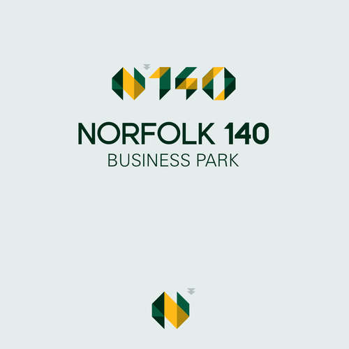 Environmental brand with the title 'Sustainable typography logo design'