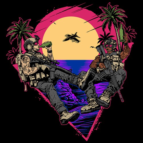 Army t-shirt with the title 'Military Design'