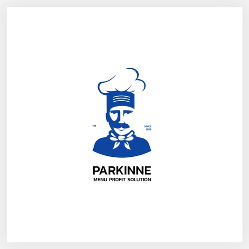 Name logo with the title 'Parkinne Naming & Icon design'