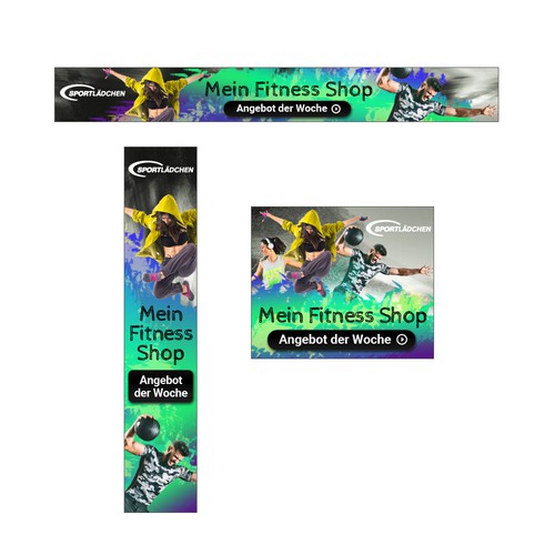 Athletic design with the title 'Sporting Goods Web Banners'