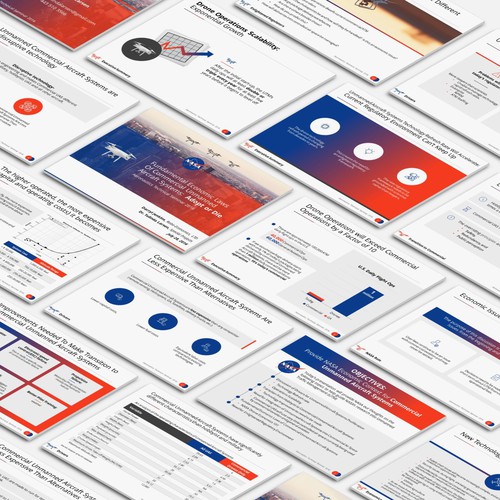 NASA design with the title 'Drone Presentation Deck Redesign'