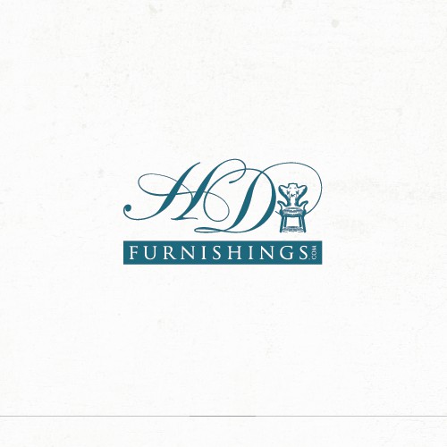 Chair design with the title 'A chair logo for HD Furnishings'