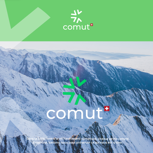 Swiss logo with the title 'Concept de logo Comut'
