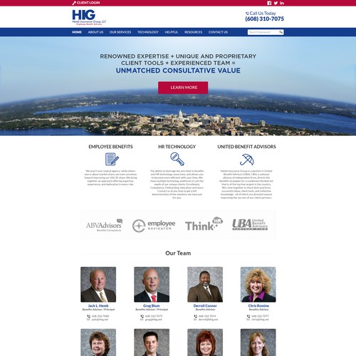 Insurance website with the title 'Insurance'