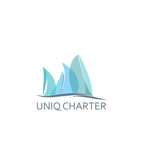 Sailing logo with the title 'Logo concept for charter boat agency'